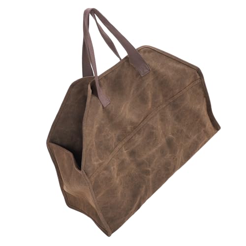 Sac à bûches en toile grand format pour transporter le bois sans débris