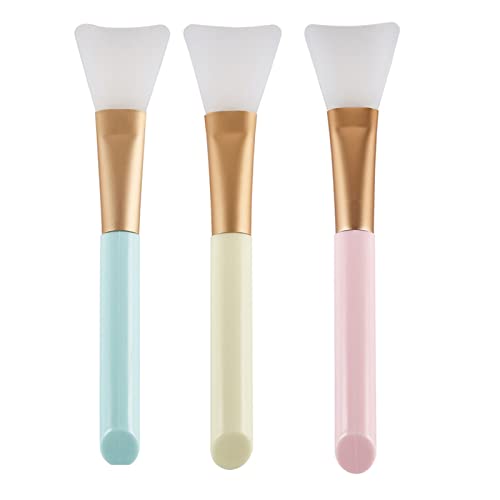 Pinkiou Masque Facial brosse Silicone Facial boue applicateur Body Lotion Foundation mélange outils de bricolage pour femmes filles (3pcs) Cover