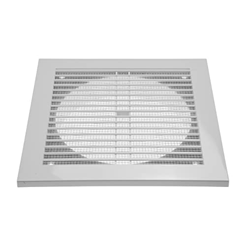 Vent Systems Premium Series - Ø6'' Duct - 8" X 8" Inch Louvered Vent Cover - White Ventilation Grille - Asa Plastic - Built-In Insect Screen - Hvac Vents For Bathroom, Home Office, Kitchen #TOP2