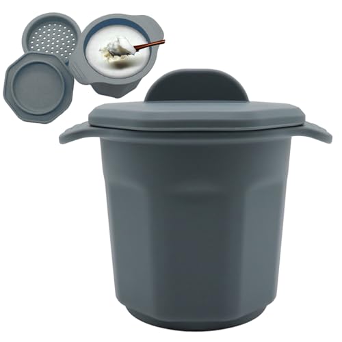 Contenitore per lo scarico 'olio – separatore di grasso | Salva grasso con colino | Porta-salsa portatile | Colino per alimenti | Vasi filtranti | Contenitori per grasso da cucina con manico in