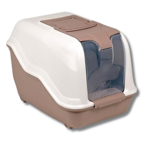 Pet's Market - Toilette per gatti Lettiera Chiusa Netta Maxi Cassetta igienica con Filtro e Paletta all'Interno colori assortiti 66X49XH50