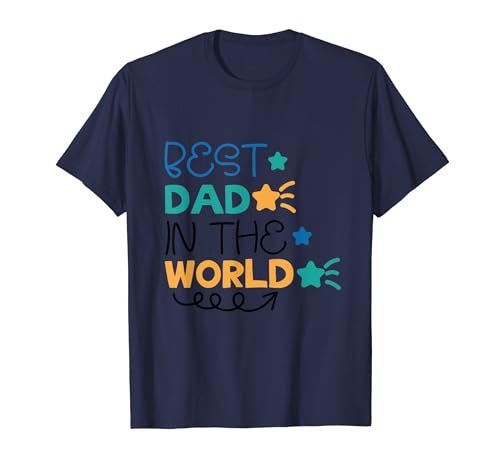 tshirt best dad in the world, vintage dad retro Maglietta