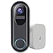 Weber Protect Video Türklingel mit Kamera | 180 Tage Akku, ohne Gebühren, Personenerkennung, FHD Video, SD Karte, WLAN, Smartphone …