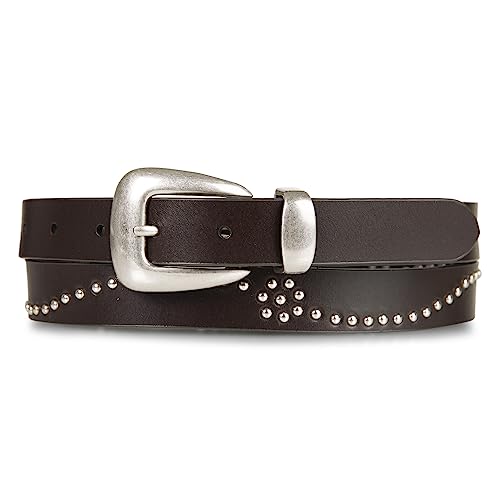 Image of Lucky Brand Women's Western Leather Belt | Classic | Fashion | Vintage | Buffalo Leather | Western-Inspired