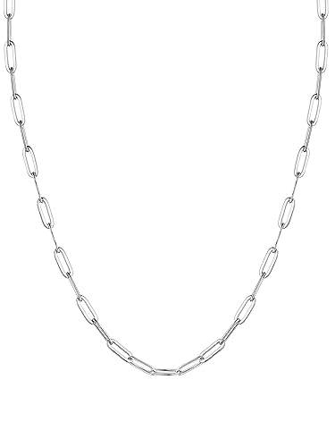 Collier femme plaqué or et chaine trombone argent 925 massif PROSILVER 3,3mm