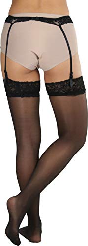Image of ToBeInStyle Women's Lace Classic Elegant Sheer Garter Belt
