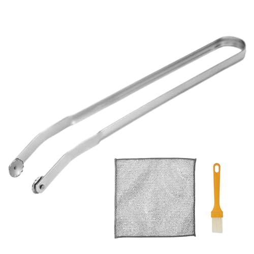 YARNOW Silikon-Küchenzange & Grillklemme 2-in-1 – 28 Cm, Rot – Hohles Design, Hitzebeständig, Perfekt Für Steak, Fisch, Grillen