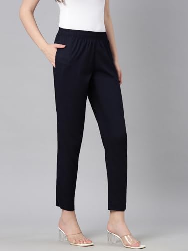 Image of TWIN BIRDS Women Viscose Cotton Kurti Pants | Stretch Ethnic Daily Trousers