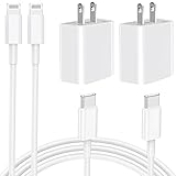 [Apple MFi Certified] iPhone Fast Charger, Rombica 2 Pack 20W USB C Power Delivery Rapid Wall Charger Plug with 6FT Type C to Lightning Quick Charging Data Sync Cord Compatible for iPhone/iPad/AirPods