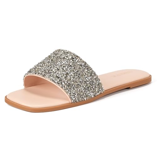 SKETOE ���f�B�[�X �L���L�����C���X�g�[���T���_�� �X�N�G�A �I�[�v���g�D �O���b�^�[ �T���_�� �X���b�v�I�� �� �t���b�g �T���_�� �r�[�` �E�F�f�B���O �z���f�[ �V���b�s���O, �k�[�h, 25.5 cm
