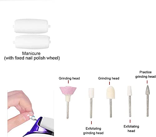 Kit de removedor de callos de pie eléctrico, removedor de callos recargables, archivo de pie impermeable portátil, herramientas de pedicura profesional, cuidado de pies para muertos, piel seca ag