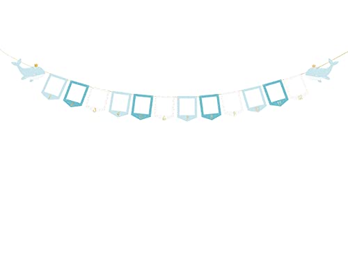 PartyDeco Photo Garland Whale 10.5 x 15 cm Mix