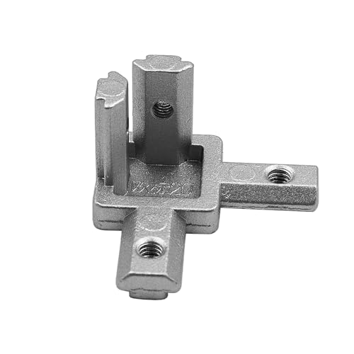 Tiardey 10 Pcs 3-Way Aluminium Profile Corner Connector 20x20,Solid Corner Bracket and 304 Stainless Steel Screws for Standard Extrusion Profile Made of Alloy - Image 4