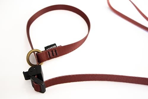 Guia Unificada Barkon Dog 15mm Poliéster (Marrom, 1,50 metros)