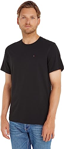 Tommy Jeans Herren T-Shirt Kurzarm TJM Original Slim Fit, Schwarz (Tommy Black), L