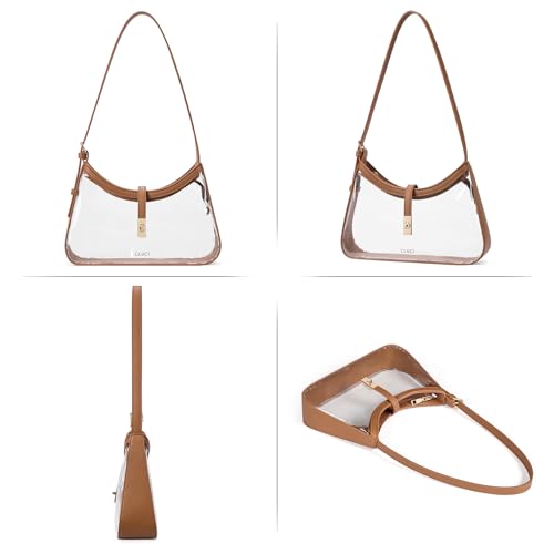 Image of CLUCI Clear Bag for Stadium Events, Clear Purses for Women, Shoulder Bag Hobo Handbag with Adjustable Strap