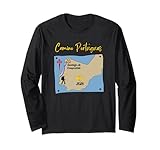 Camino Portugues 2026 Santiago de Compostela Peregrino Mapa Manga Larga