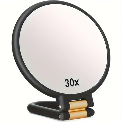 Espejo de maquillaje portátil con aumento x30