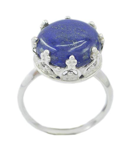 Bague en argent 925 avec lapis-lazuli bleu véritable RIYO pour femme