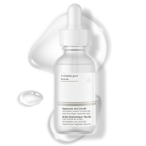 Hyaluronic Acid 2%+ B5, Acido Hialuronico Serum Facial, Serum Acido Hialuronico, Hidratación Duradera, Calma la Piel, Minimiza los Poros, Apto para Todo Tipo de Piel, 30ml