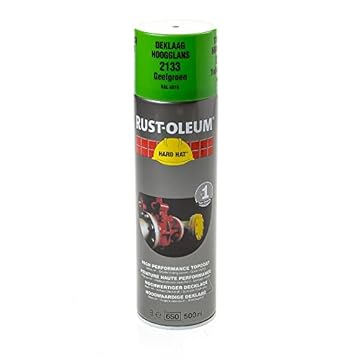 RUST-OLEUM 2133 Hard Hat Topcoat Ral-Colours, The Nr. 1 Industrial Paint Aerosol. Go Further, Work Faster, Last Longer!, Yellow green-RAL 6018