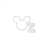 1 Pcs Mouse Head Metal Cutting Dies,Mouse Die Cuts,DIY Scrapbooking Artist Cutting Dies Stencil Template Molds for DIY Card Making Embossing Photo Decorative