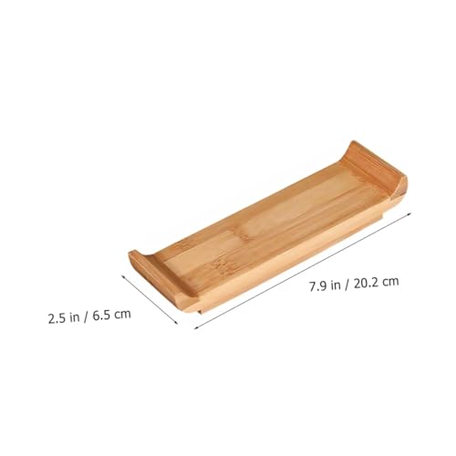 Bandeja de sushi de madera UPKOCH pequeña para servir miniatura 2