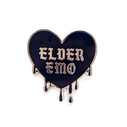 Black Heart Pin - Gothic Series - Enamel Lapel Pin - Plated Badge for Clothing, Bags, and Lanyards