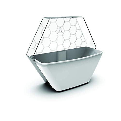 GF GARDEN Modo Maceta de Interior, de Pared y de Mesa, de plástico, modulable, Color Gris Claro, 2 litros