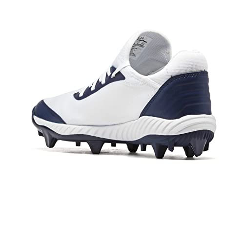 Boombah Women's Raptor Choice Molded Cleat White/Navy - Size 9