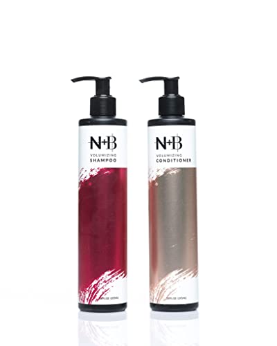 N+B Volume Shampoo + Volume Conditioner Bundle - Volume Shampoo and Volume Conditioner | Sulfate-Free | Paraben-Free | Strengthens and Hydrates | For All Hair Types and Textures | USA Made