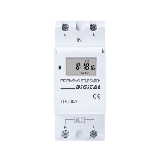 Interruptor programable semanal 110V para evitar consumos innecesarios en carril DIN