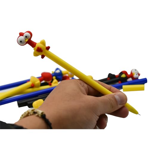 Bolígrafos gel divertidos en forma de pavo x9 miniatura 2