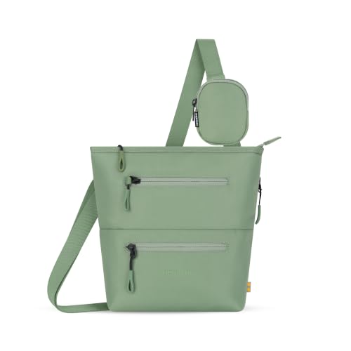 Image of Sherpani Sadie, Nylon Crossbody Bag, Lightweight Shoulder Bag, Travel Cross Body, Crossbody Purse, RFID Protection, Removable Coin Purse, Travel Gift (Olivine)