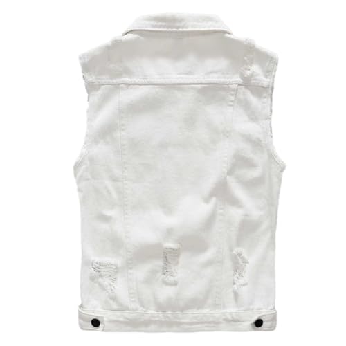 Chaleco vaquero slim coreano con bordado moda para hombres 2