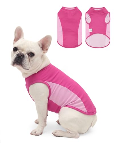 Image of CuteBone Cooling Stretch Sport Dog Tank - Athletic Fan Pet Jersey - Color Block Pet Vest for Small Dogs, Cats