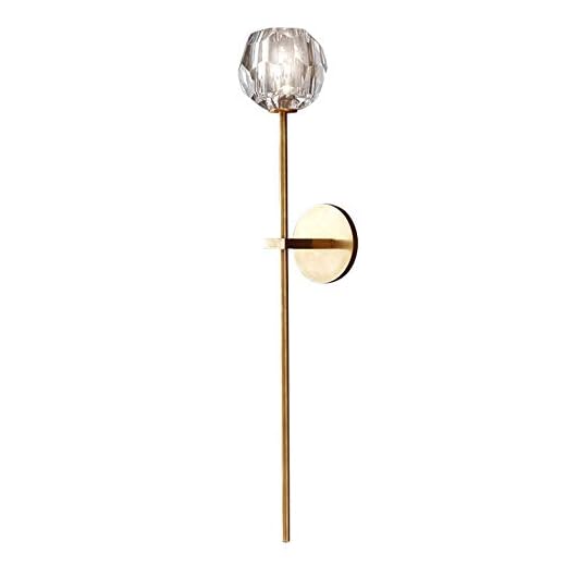 HIL postmodern ljus lyx sovrum sängbordslampa kristallvägglampa, nordisk inner-korridor gång trappa restaurang LED-belysning, enkel/huvud/lång/arm