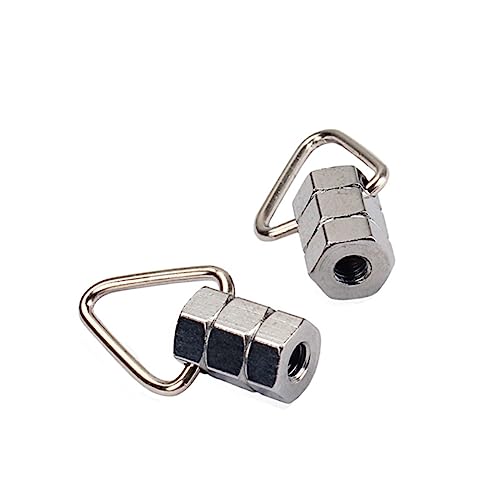 VANZACK 2 PCS Banjo Strap Lock Buttons Silver Acoustic Guitar Strap Locks for Secure Attachment Easy to Install with Screws Durable Material for Banjo Musicians