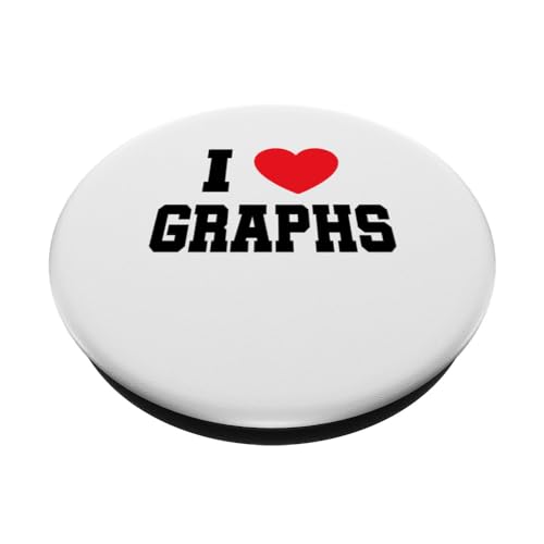 I Love Graphs PopSockets Swappable PopGrip, Black - Image 2