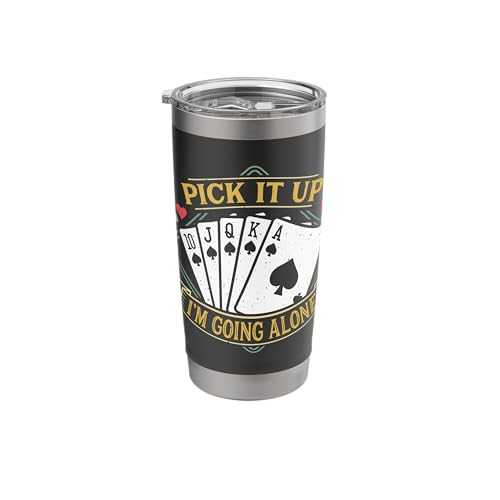 Pick It Up Funny Euchre Card Game Euchre Stainless Steel Insulated Tumbler