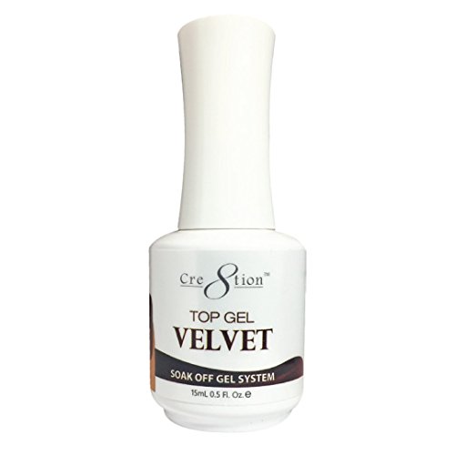 Cre8tion Soak Off Gel System - Top Gel Velvet - New Gel Matte Top Coat (0.5 oz)