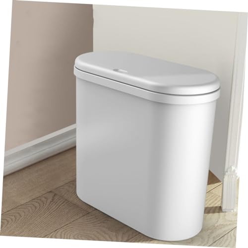Bote de basura con tapa de plástico Zerodeko cubo moderno baño y cocina 4