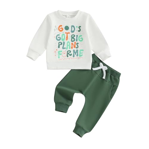 Murnouche Toddler Baby Boy Clothes Fall Winter Outfits Long Sleeve Sweatshirt Casual Pants Set