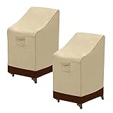 Yipincover Outdoor Stackable Chair Covers 2Pack,Waterproof Patio Stacking Chair Covers,Durable Stack