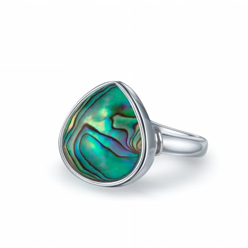 Bague Argent 925 Femme Aden Nacre Abalone - Cadeau Idéal Modèle OCEANA