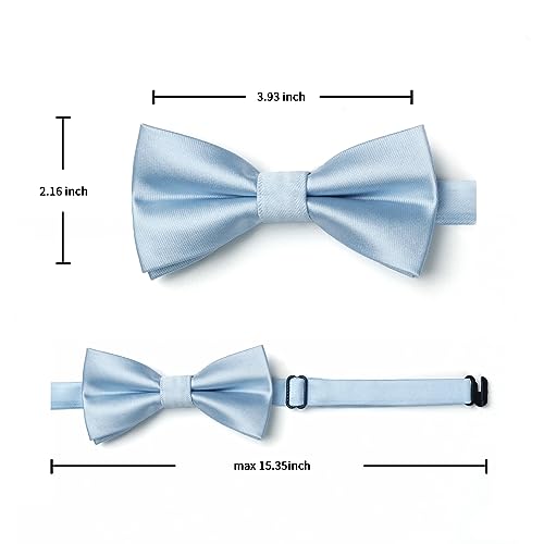 Image of HISDERN Bow Ties for Boys Pre Tied Toddler Bow Tie Adjustable Kids Bowties Clip On Fun Patterned Bowties for Wedding Party