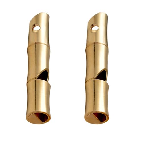 Set de 2 silbatos de emergencia de latón para exteriores miniatura 1