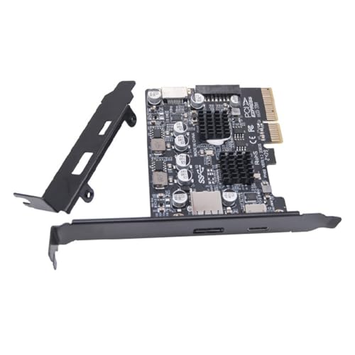 Carte d'extension PCI-E 3.0 4X Adaptateur USB 3.2 double port haute vitesse