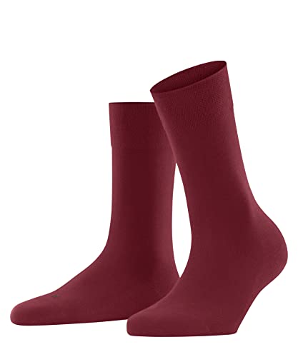 FALKE Women's Sensitive London W So Cotton With Soft Tops 1 Pair Socks, Red Scarlet 8228, 2.5-5 FALKE Women's Sensitive London W So Cotton With Soft Tops 1 Pair Socks, Red Scarlet 8228, 2.5-5