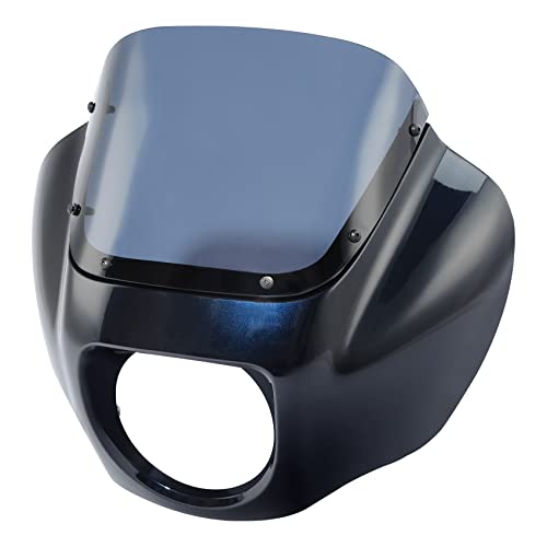 Image of Green-L Front Headlight Quarter Fairing Windshield Fit For Harley Softail Low Rider FXLR S FXLRS 2018-2025 Street Bob FXBB FXBBS 2018-2025 Softail Standard FXST 2020-2024 Midnight Blue